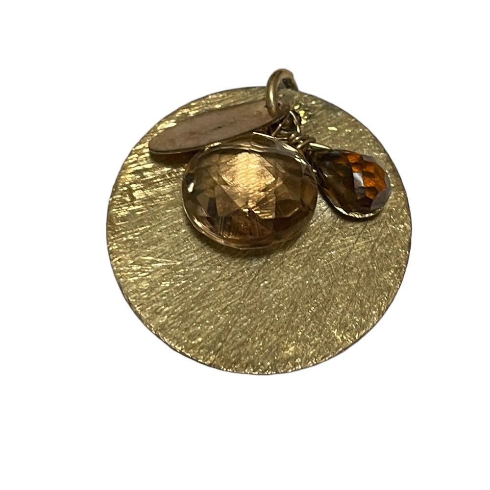 Coralia Leets Gold 1” Pendant Charm. No Necklace Chain